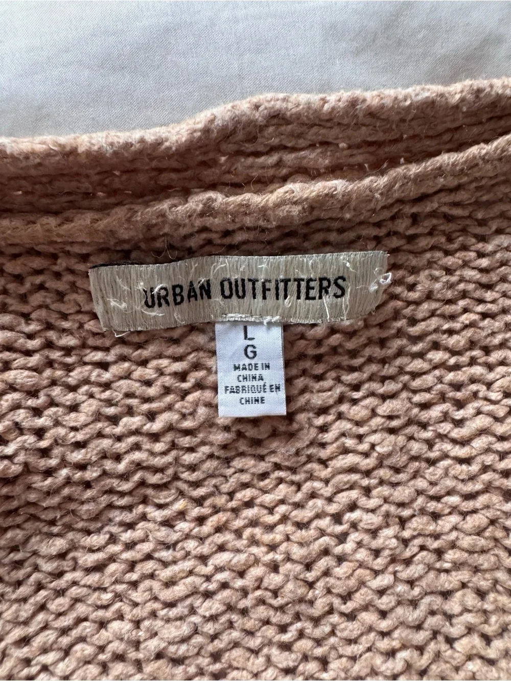 Urban Outfitters Camel Knit V-Neck Button Cardigan